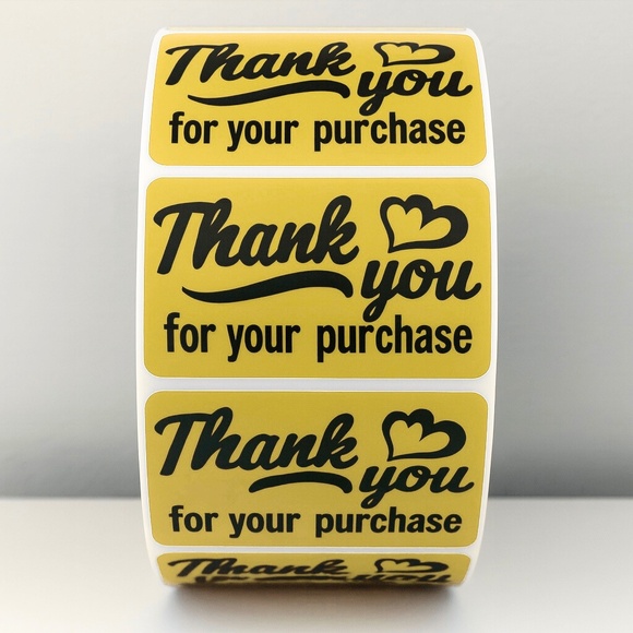 Thank You for Your Purchase Stickers – Small Business Packaging Labels 2" - Picture 1 of 10